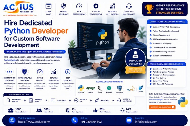 Hire Dedicated Python Developer for Custom Software Development