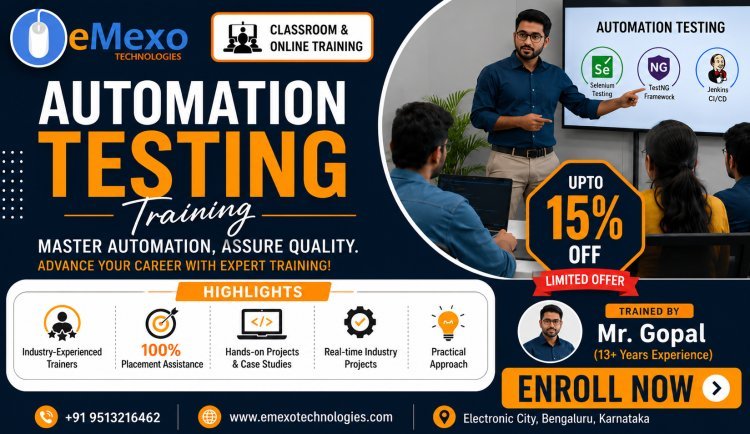 Automation Testing Course with Placement in Electronic City Bangalore